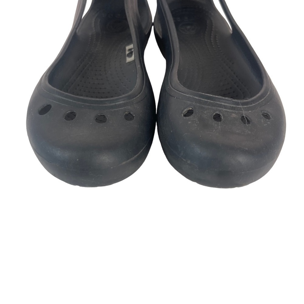Crocs Kadee Malindi Black Ballet Flats Slip On Rubber Comfort Lightweight 7 - Picture 6 of 12